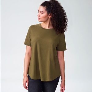 Universal Standard Olive Tee Rex
